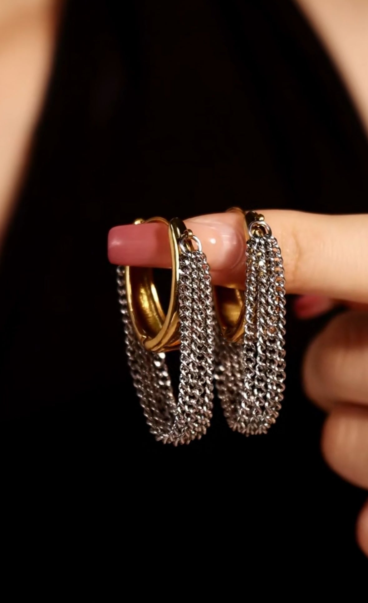 GILDED CASCADE HOOP EARRINGS