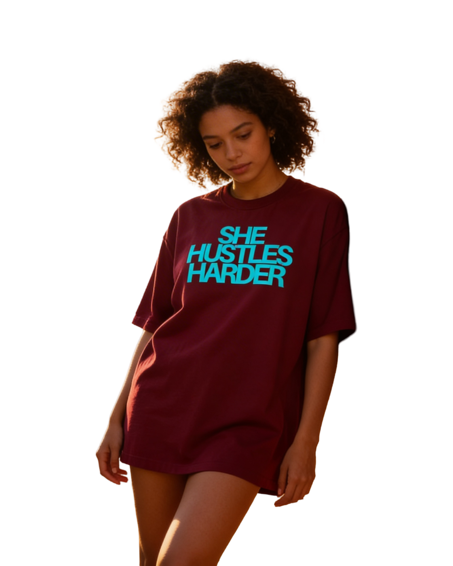 SHE HUSTLES HARDER