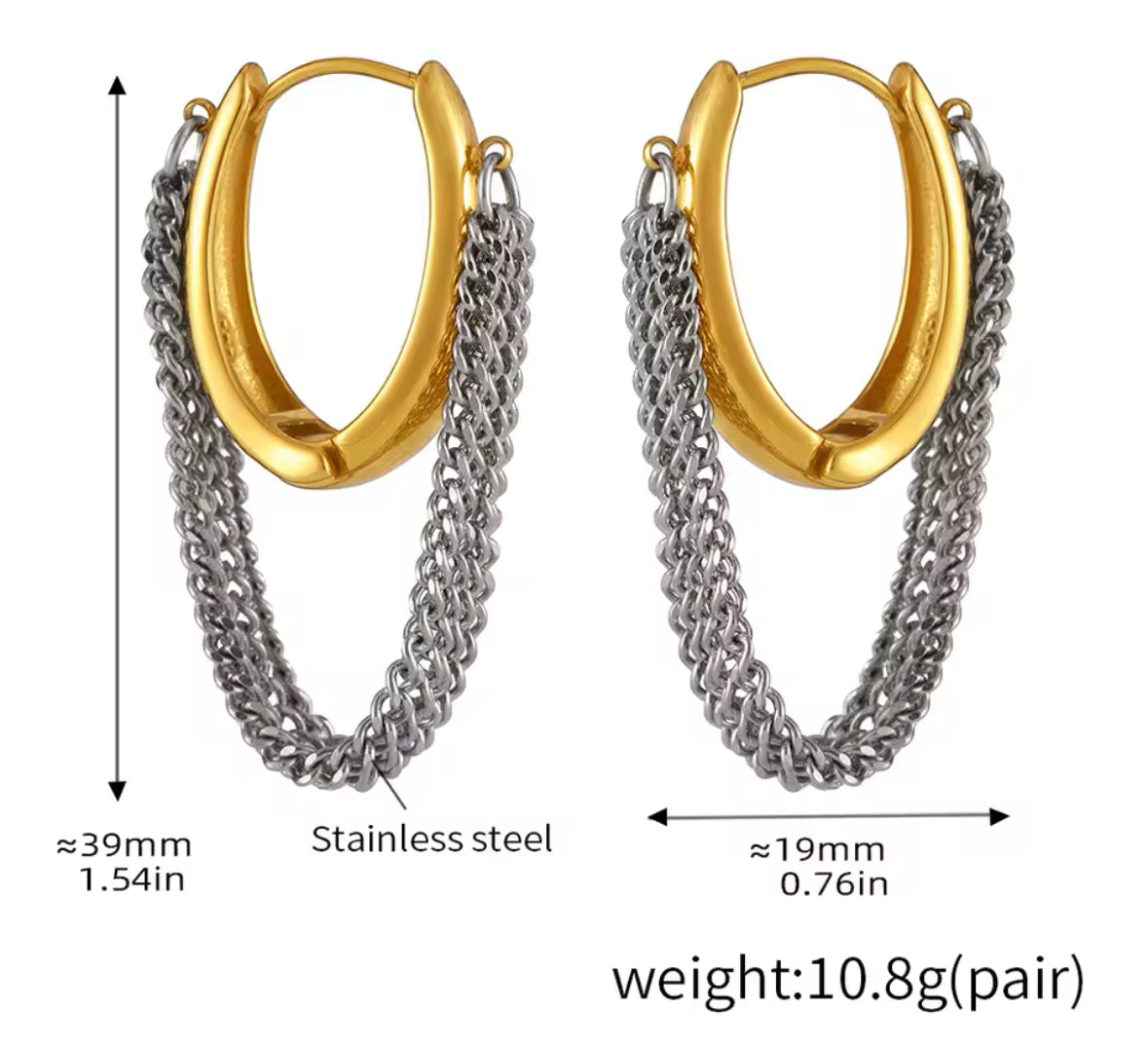 GILDED CASCADE HOOP EARRINGS