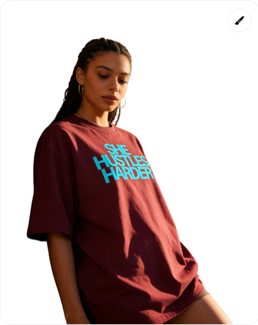 SHE HUSTLES HARDER